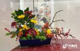 一花一叶藏巧思 济南趵突泉金秋菊展的这些插花 哪一款是你的最爱？