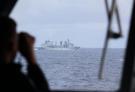 北约舰艇发现中国舰队在北海航行发推特欢迎
